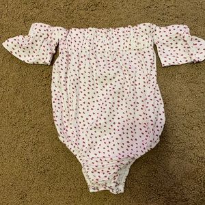 Bailey’s Blossoms off the shoulder bodysuit